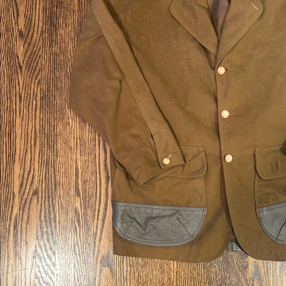 Vintage 80s/90s Hunting Jacket with Leather Accents - Picture 3 of 11